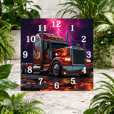 Flame Truck Clock Sublimation Wrap