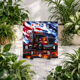 Flame Truck 2 Clock Mockup