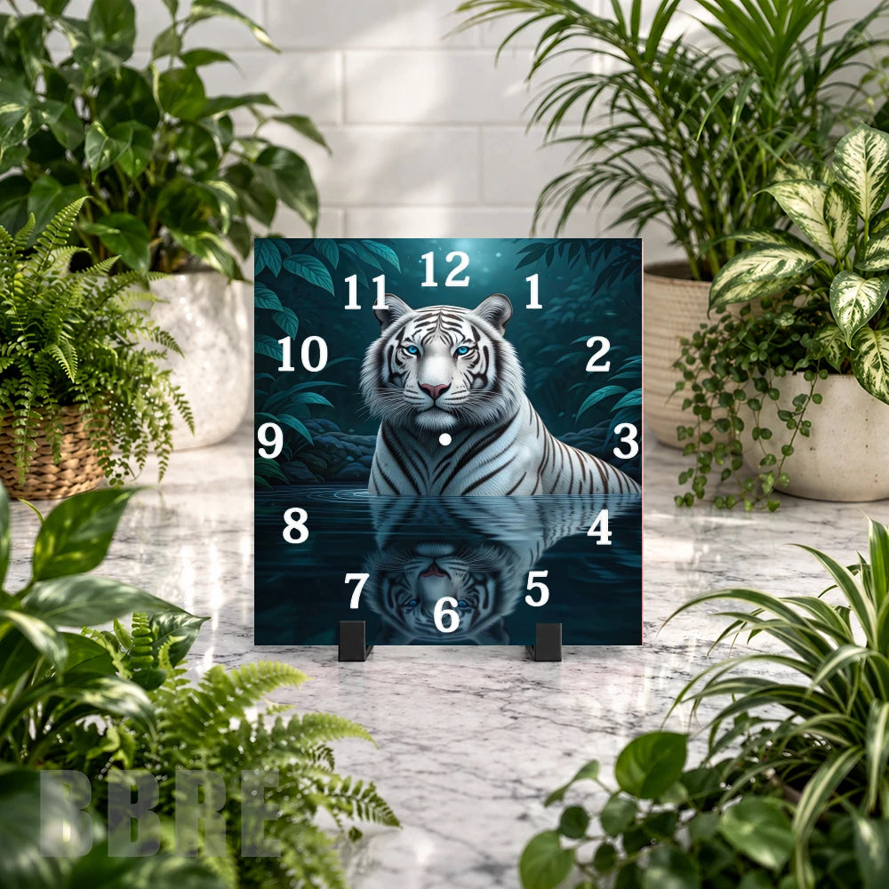 Tiger Reflection 2 Clock Mockup