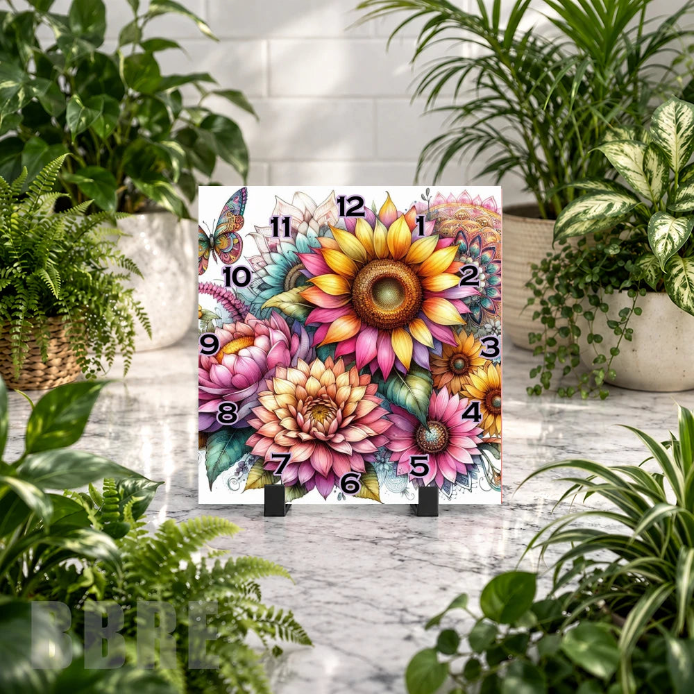 Floral Fantasy 2 Clock Mockup