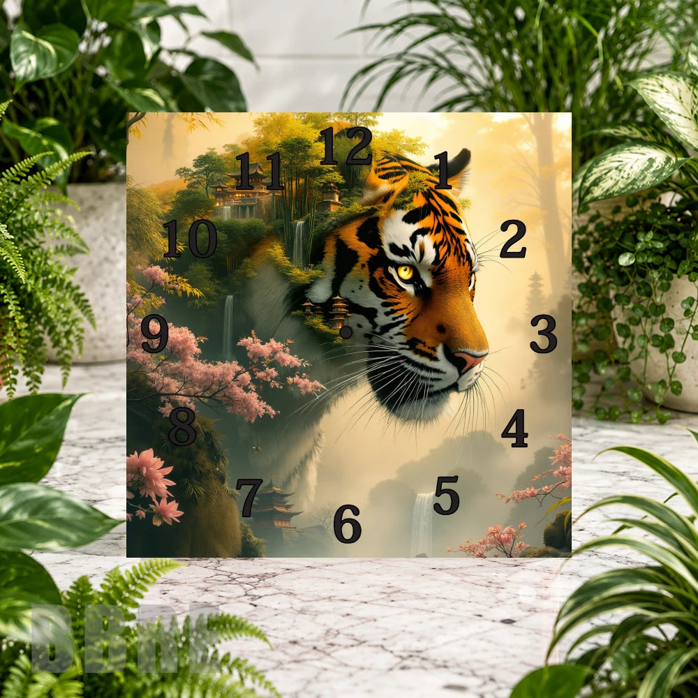 Tiger Landscape 3 Clock Sublimation Wrap