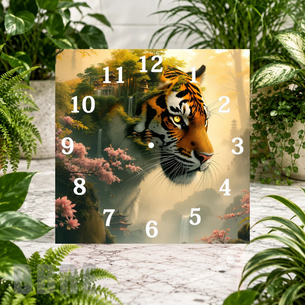 Tiger Landscape 4 Clock Sublimation Wrap