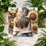 Sunflower Butterfly Clock Sublimation Wrap