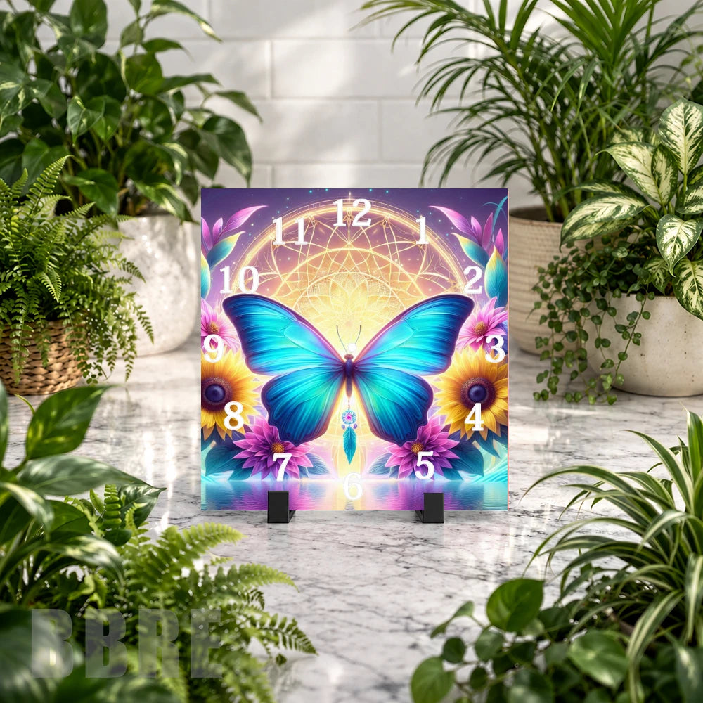 Butterfly Bloom 11 Clock Mockup