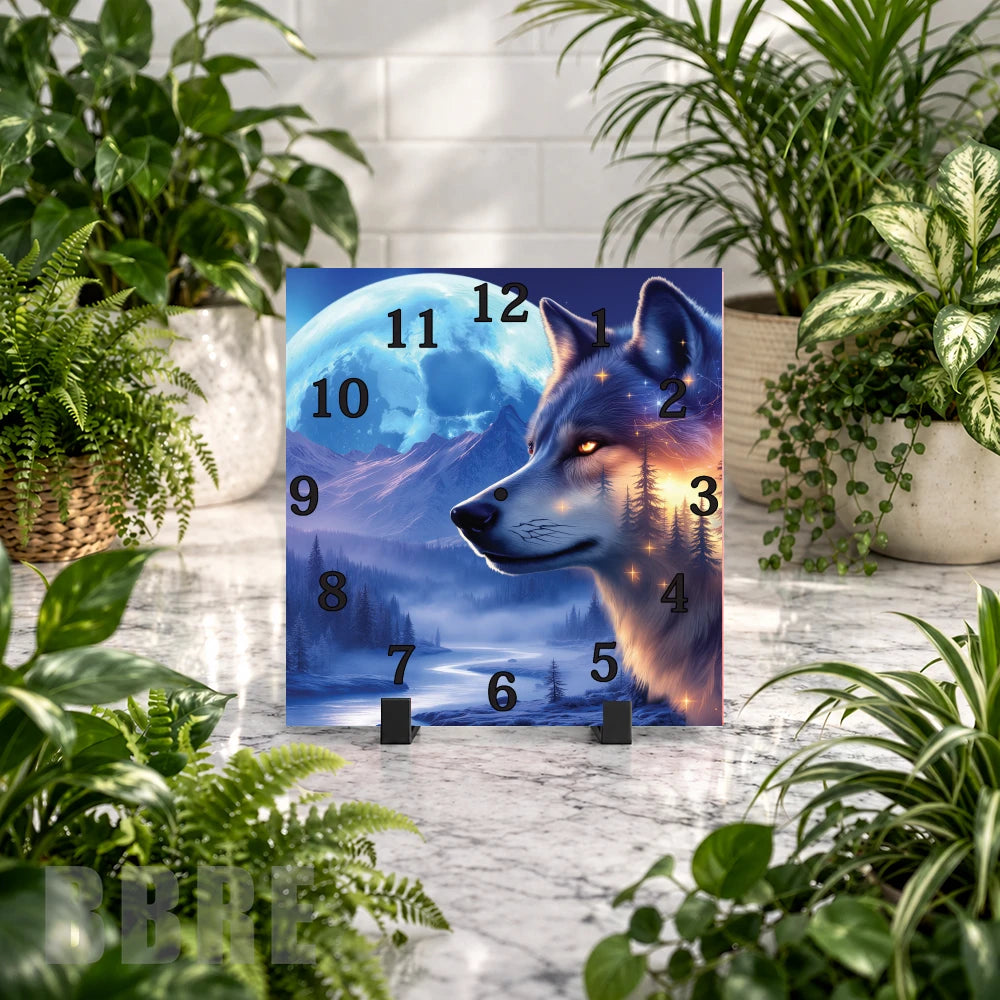 Wolf Moon 2 Clock Mockup