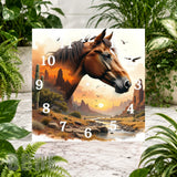 Horse Sunset 2 Clock Sublimation Wrap
