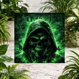 Green Skull 3 Clock Sublimation Wrap