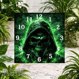 Green Skull 4 Clock Sublimation Wrap