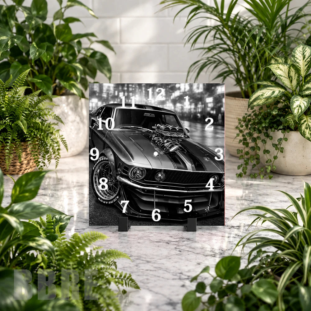 Muscle Car 2 Clock Mockup