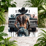 Cowboy Clock Clock Sublimation Wrap