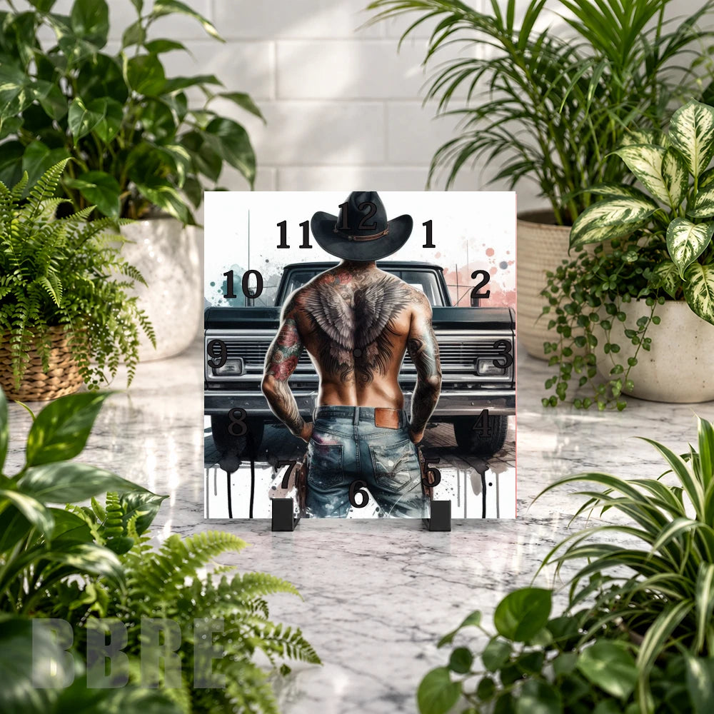 Cowboy Clock Clock Mockup