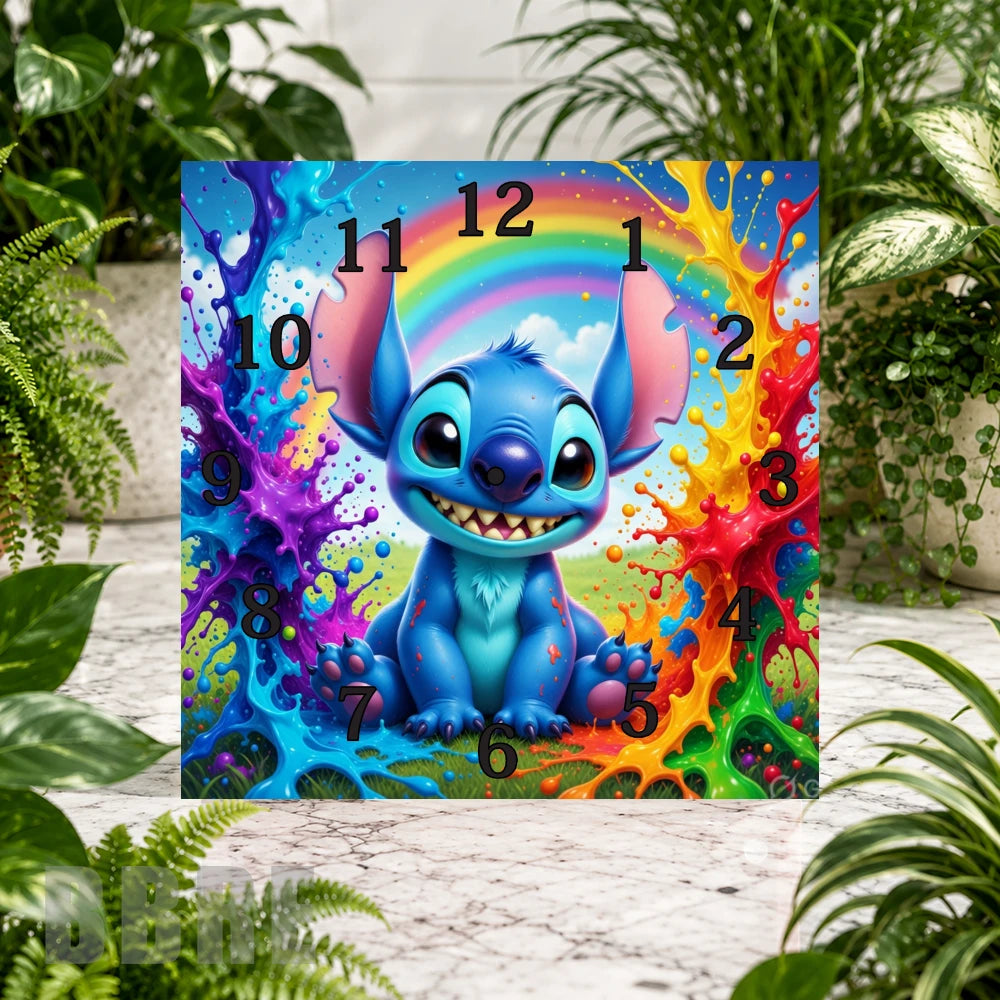 Colorful Stitch 7 Clock Sublimation Wrap