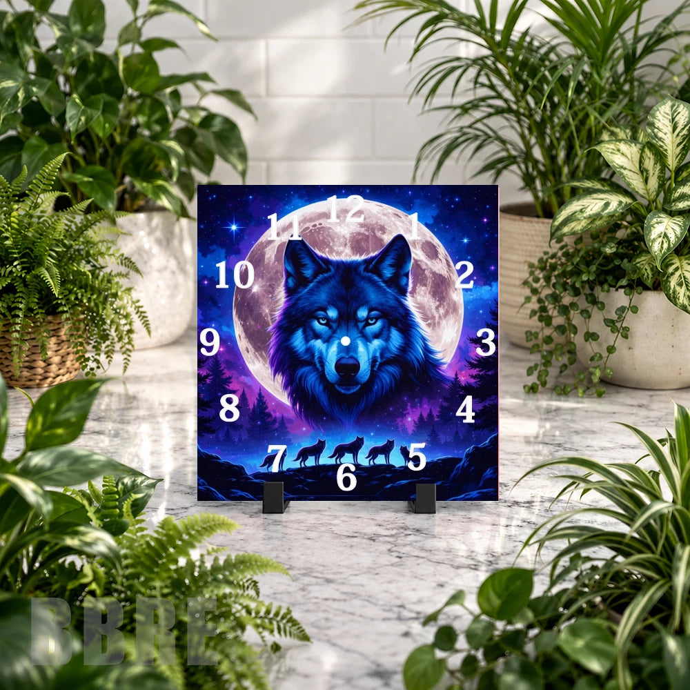 Wolf Moon 4 Clock Mockup