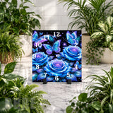 Blue Butterflies Clock Mockup