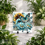 Floral Butterfly 8 Clock Mockup