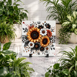 Sunflower Elegance 4 Clock Mockup