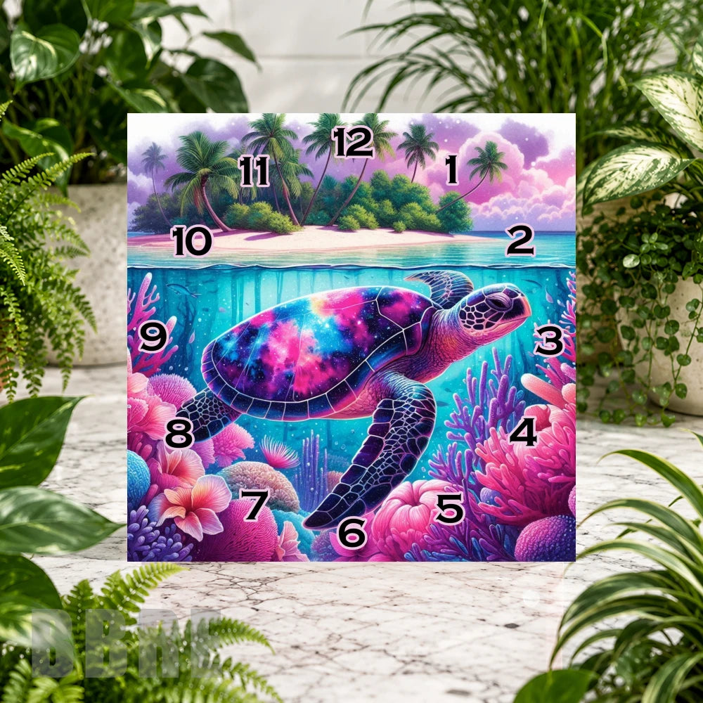 Tropical Turtle Clock Sublimation Wrap
