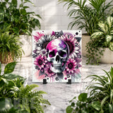 Floral Skull 4 Clock Mockup