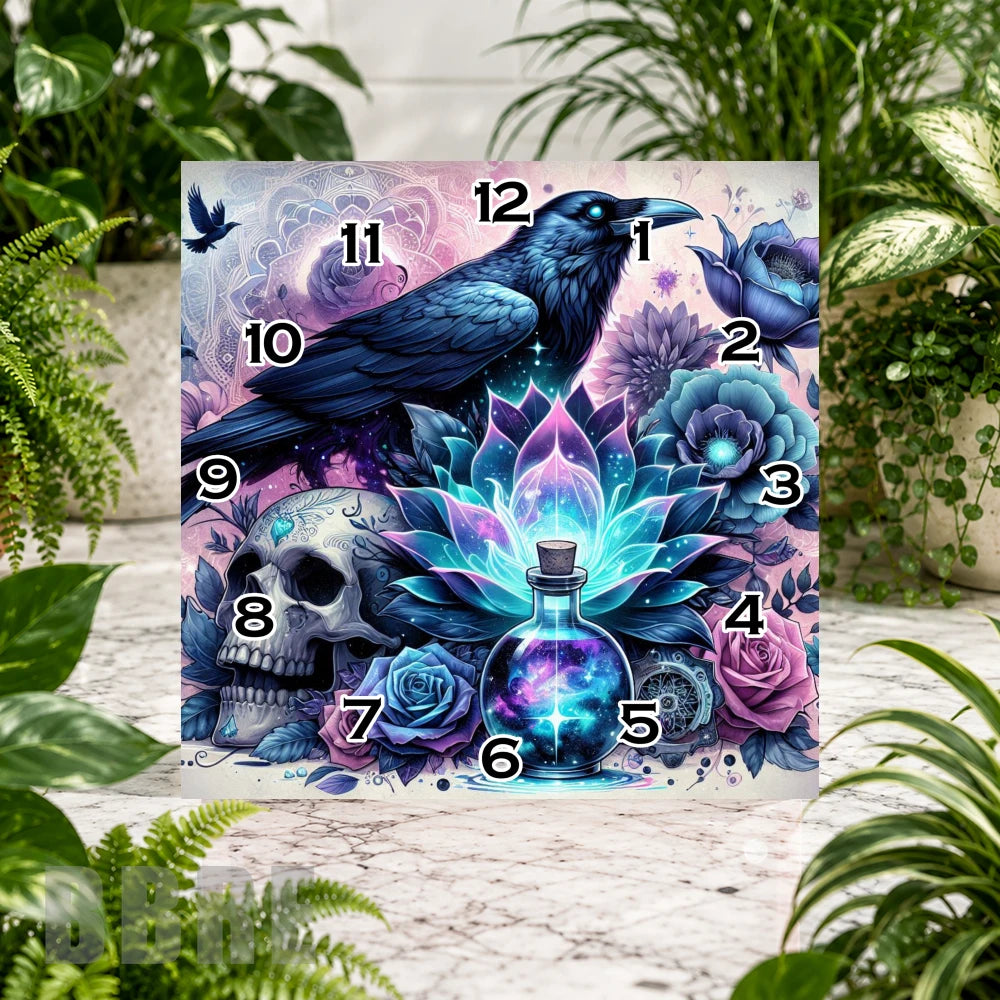 Mystic Raven Clock Sublimation Wrap