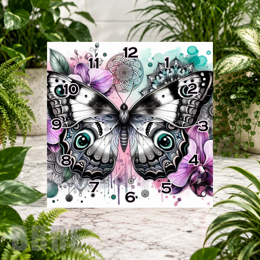 Butterfly Bloom 5 Clock Sublimation Wrap