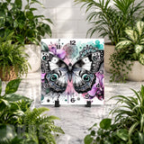 Butterfly Bloom 5 Clock Mockup