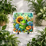 Frog Garden Clock Mockup