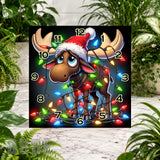 Moose Christmas Clock Sublimation Wrap