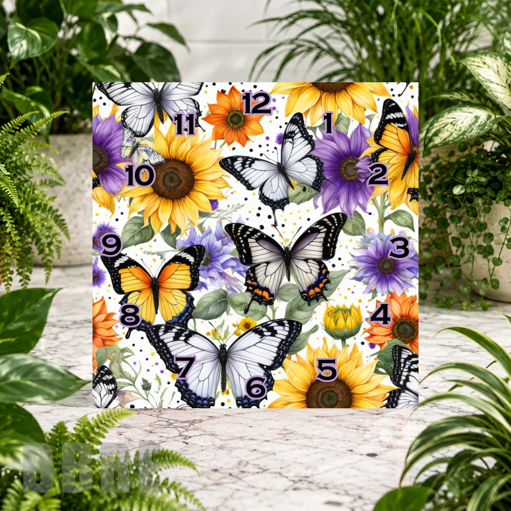 Butterfly Bloom 8 Clock Sublimation Wrap