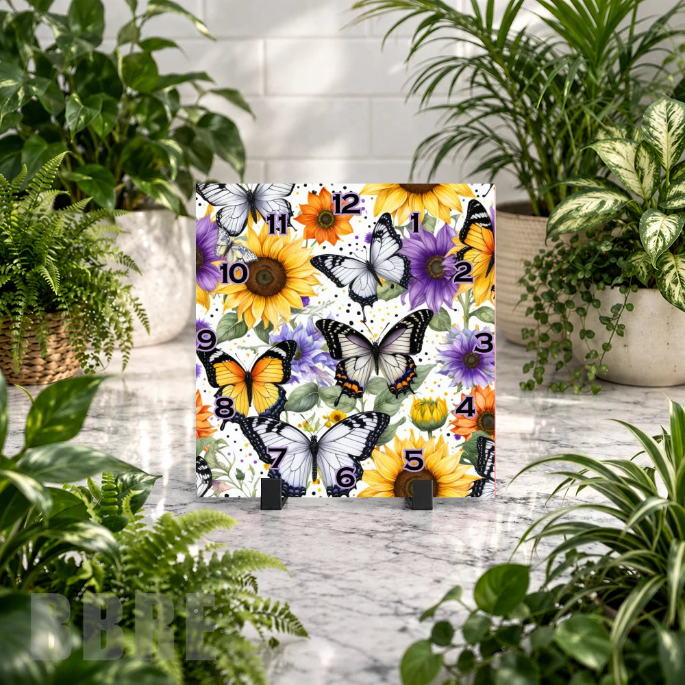 Butterfly Bloom 8 Clock Mockup