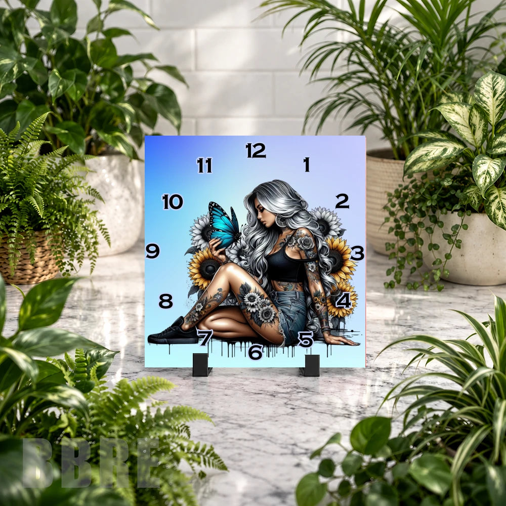 Butterfly Beauty 3 Clock Mockup