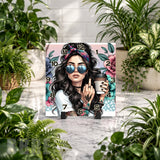 Floral Girl Clock Mockup