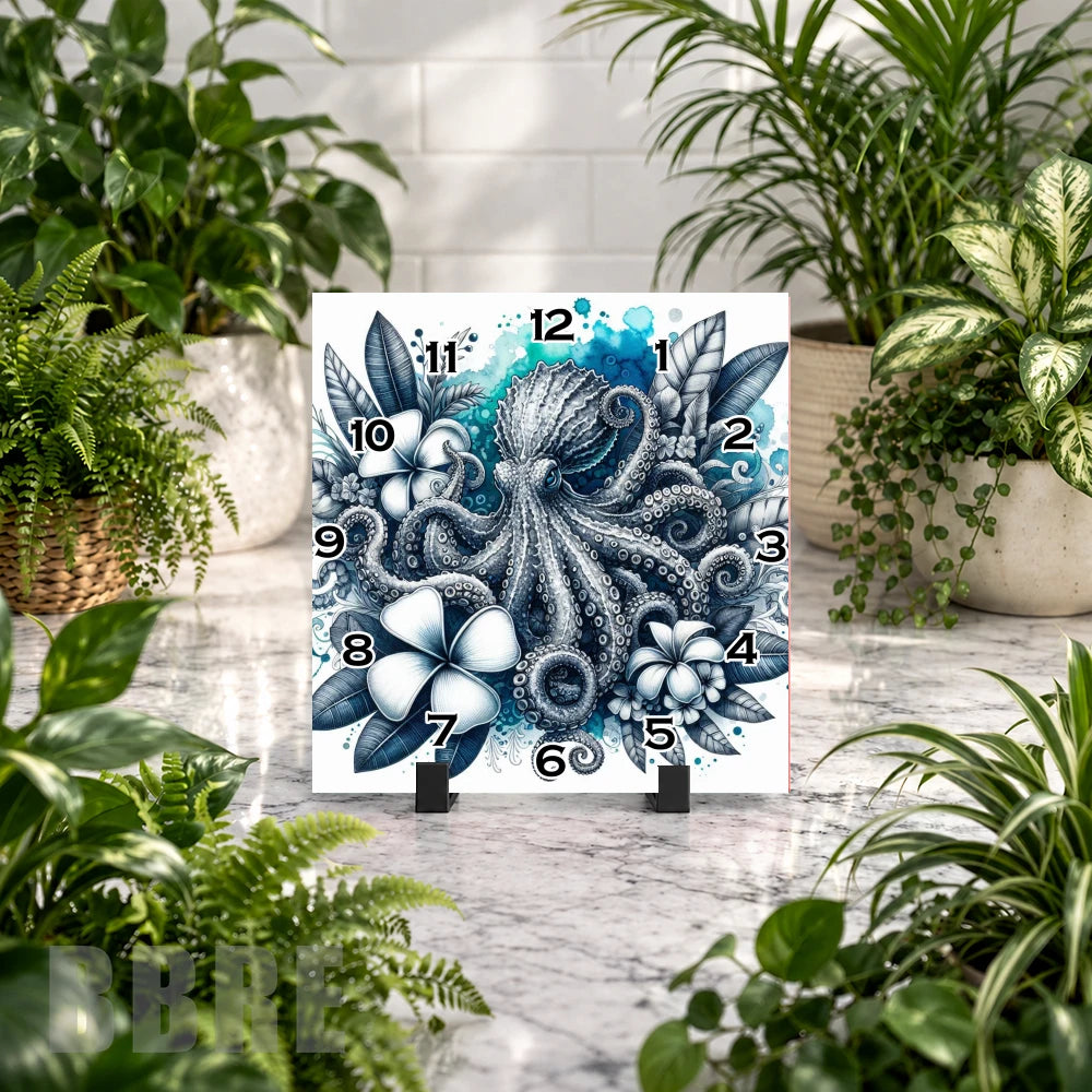 Octopus Design Clock Mockup