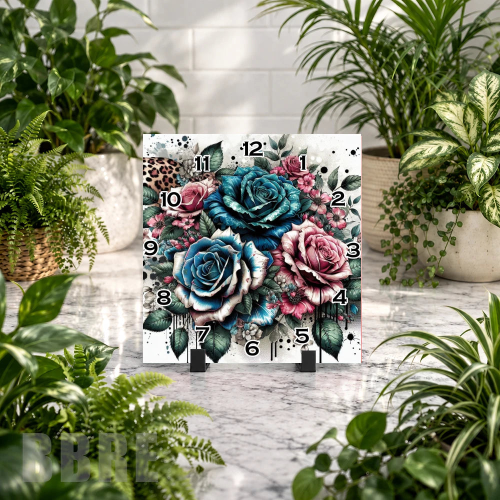 Floral Clock 15 Clock Mockup
