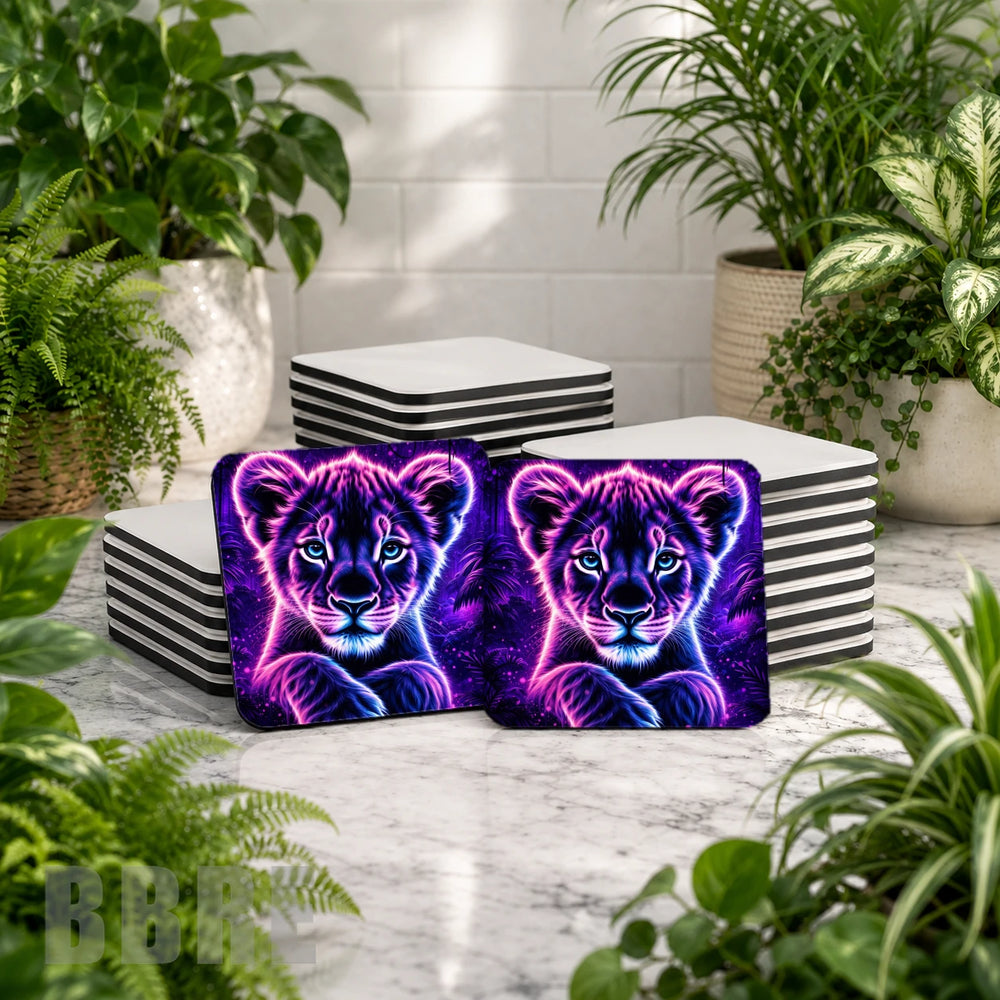 Neon Lion Mockup Image