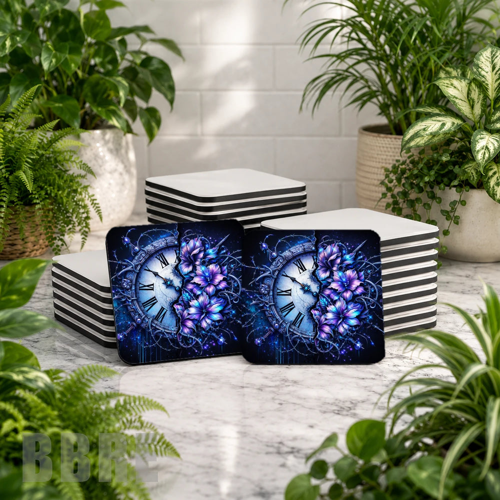 Floral Clock Mockup Image