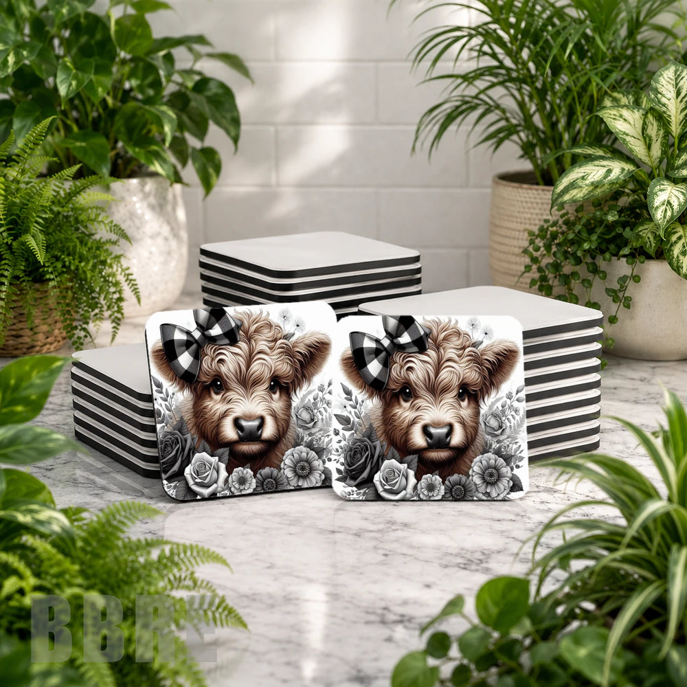 Floral Cow Mockup Image