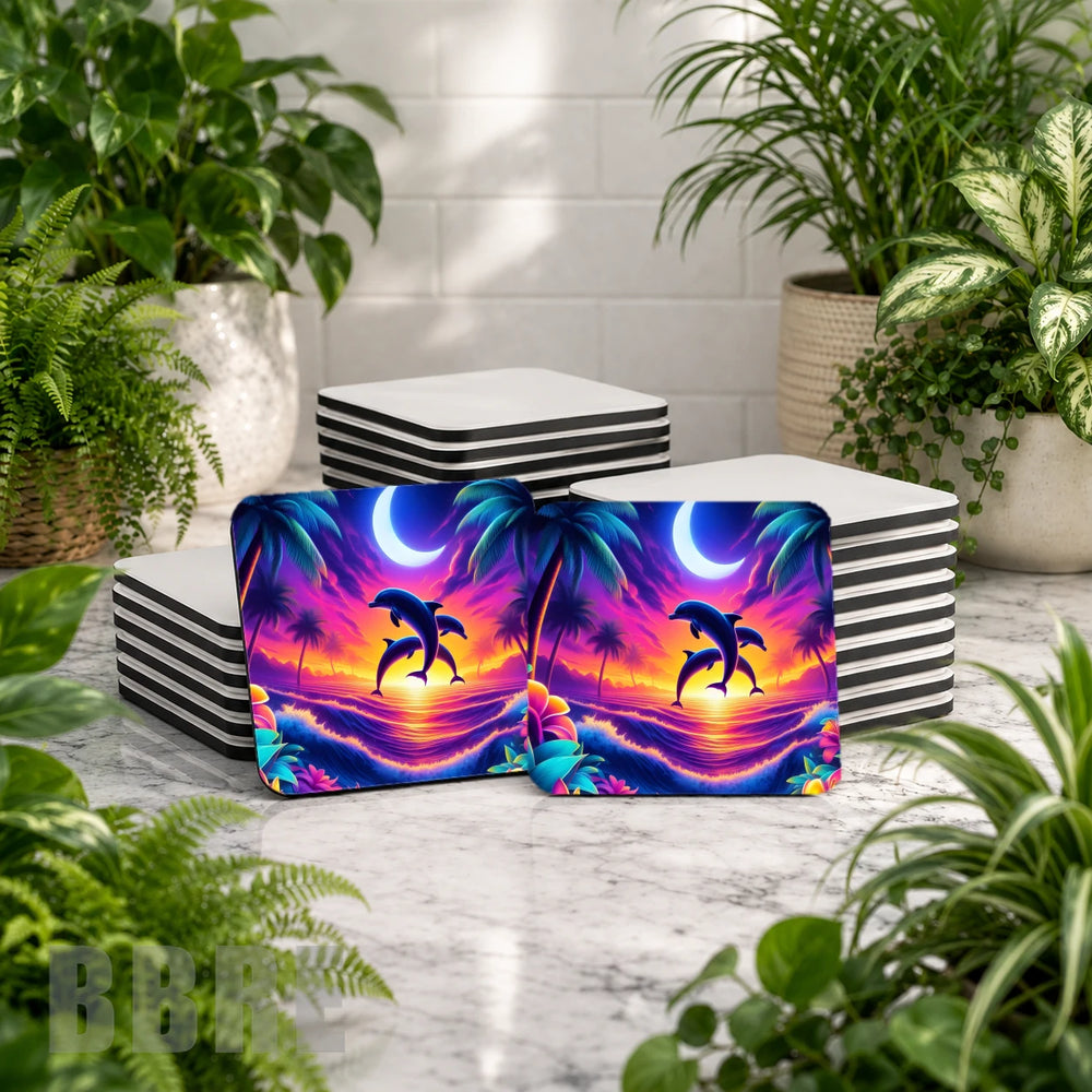 Dolphin Sunset Mockup Image