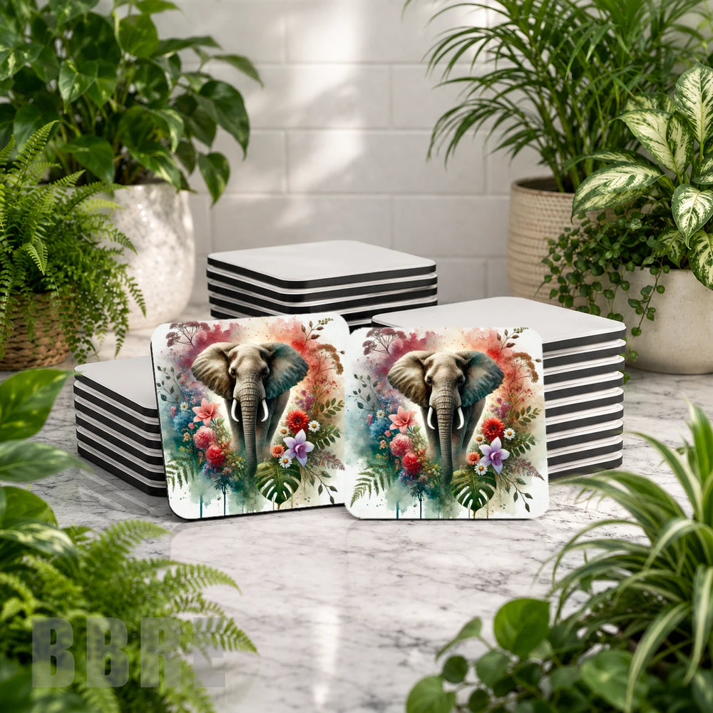 Floral Elephant Mockup Image