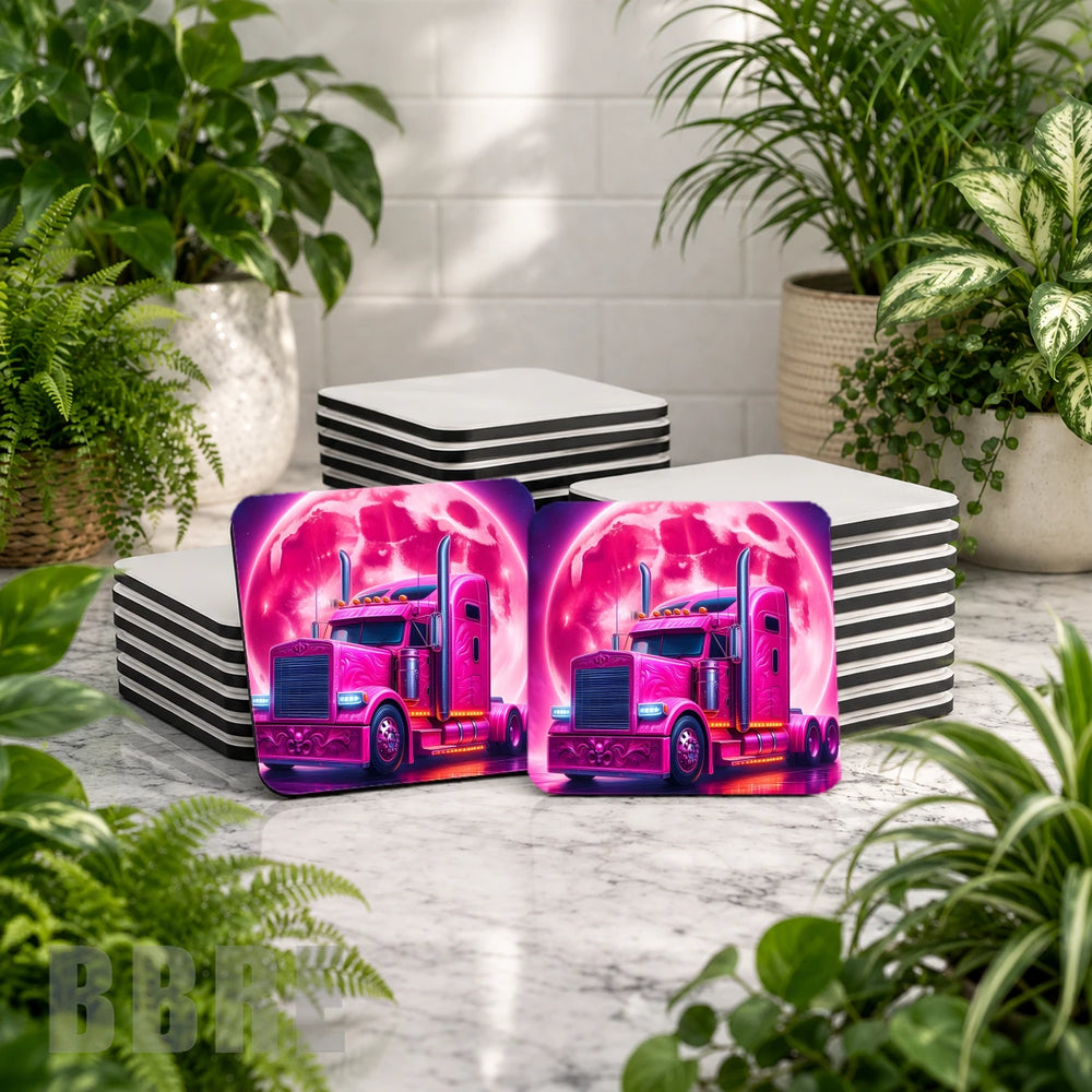 Pink Truck Mockup Image