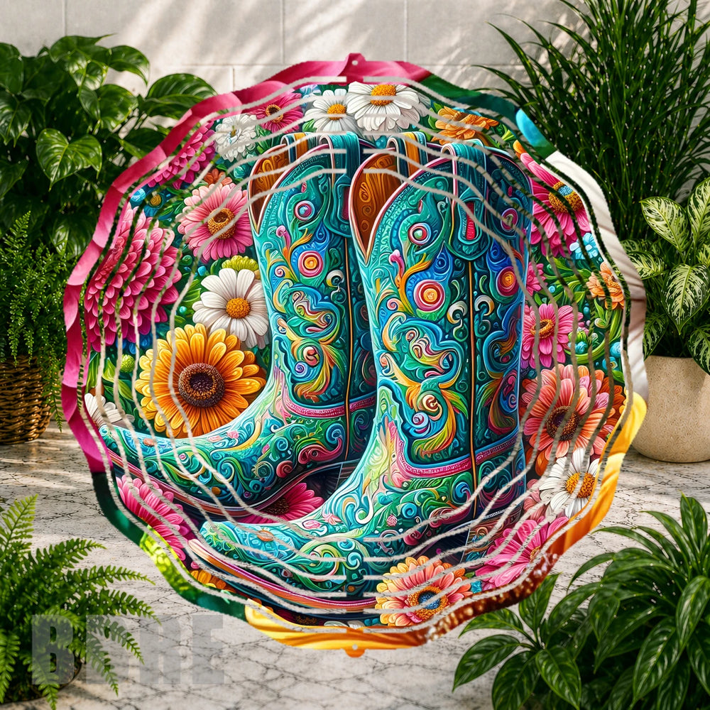 Floral Cowboy Boots Mockup
