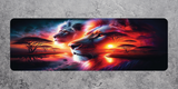 Lion Desk Mat Mockup