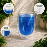 12 OZ Snowglobe Tumbler with Handle