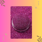 Purple glittery product on a colorful background