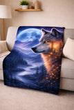 Mystical Wolf Flannel Blanket