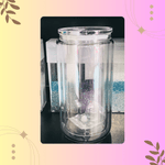 Carton of 25 - 470ml (16oz)  Snow Globe Glass Double Wall Clear Lid Sub Tumbler. Please Read Description