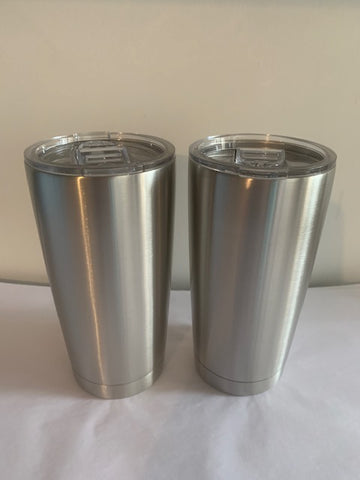 Regular Tumbler - 20 Oz Stainless Steel, Double Walled, With Slide Lid
