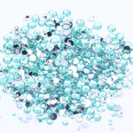 Aquamarine Resin Rhinestones 4 sizes