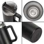 40 Oz Coloured Stainless Steel  Insulated Travel Tumbler With Slide Lid